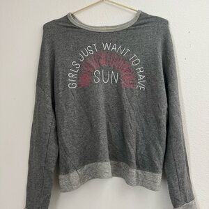 Sundry crew neck Split Back Sweatshirt “Girls Just Want To Have Sun”